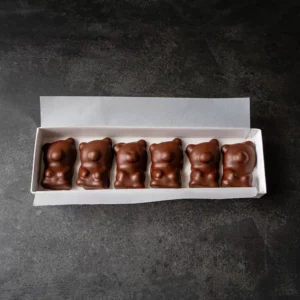Oursons à la guimauve vanille, enrobé de Chocolat au lait 45%